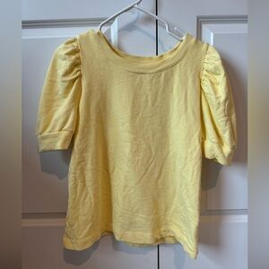 LOFT yellow puff sleeve top.